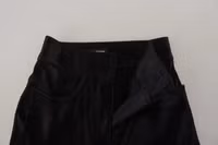 Black Washed Cotton Skinny Denim Jeans 4