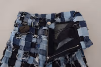 Multicolor Patchwork Cotton Denim Jeans 4