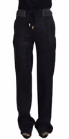 Black Straight Fit Cotton Pants 1