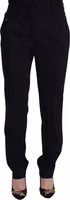 Black Tapered Women Wool Pants 1