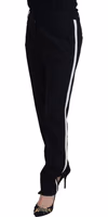 Black Tapered Women Wool Pants 2
