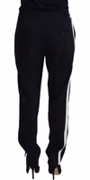 Black Tapered Women Wool Pants 3