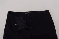 Black Tapered Women Wool Pants 4