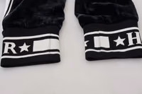 Black DG Logo Velvet Trouser Pants 5