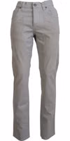 Gray Cotton Tapered Men Casual Pants 3