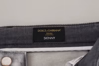 Gray Washed Skinny Men Denim Jeans 5