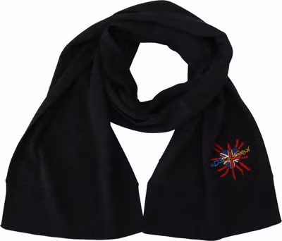 Black Sacred Heart #DGLovesLondon Wrap Scarf