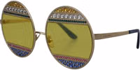 Gold Oval Metal Crystals Shades DG2209B Sunglasses 2