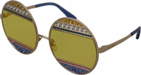 Gold Oval Metal Crystals Shades DG2209B Sunglasses 3