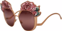 Pink Gold Rose Sequin Embroidery DG2202 Sunglasses 2