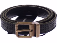 Blue Leather Logo Belt 1