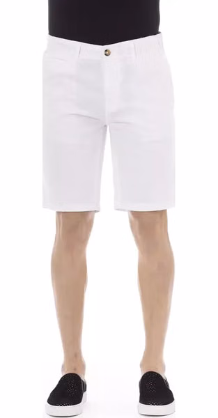 White Cotton Men Bermuda Short