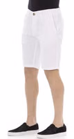 White Cotton Men Bermuda Short 2