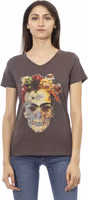 Brown Cotton Women T-Shirt 1