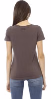 Brown Cotton Women T-Shirt 3