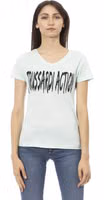Light Blue Cotton Women Top 1