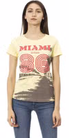 Yellow Cotton Women T-Shirt 1