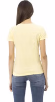 Yellow Cotton Women T-Shirt 3