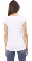 White Cotton Women T-Shirt 3