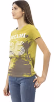 Green Cotton Women T-Shirt 2
