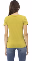 Green Cotton Women T-Shirt 3