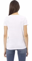 White Cotton Women T-Shirt 3