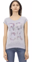 Gray Cotton Women T-Shirt 1