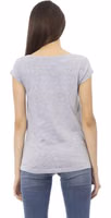 Gray Cotton Women T-Shirt 3