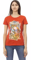 Red Cotton Women T-Shirt 1