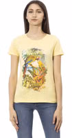 Yellow Cotton Women T-Shirt 1