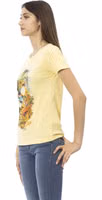 Yellow Cotton Women T-Shirt 2