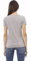 Gray Cotton Women T-Shirt 3