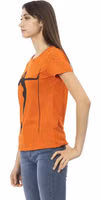 Orange Cotton Women T-Shirt 2