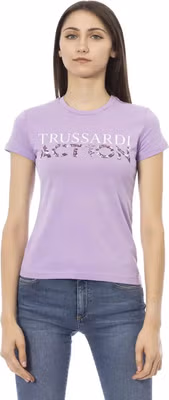 Purple Cotton Women T-Shirt
