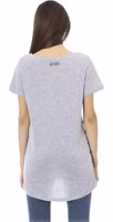 Gray Cotton Women T-Shirt 3