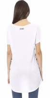 White Cotton Women T-Shirt 3