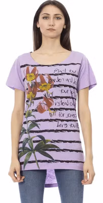 Purple Cotton Women T-Shirt