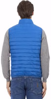 Blue Polyester Men Sleeveless Jacket 3