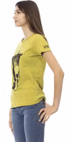 Green Cotton Women T-Shirt 2