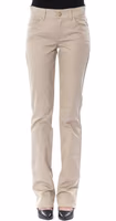 Beige Cotton Women Pant 1