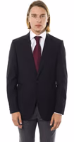 Black Wool Men's Blazer 1
