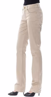 Beige Cotton Women Pant 2
