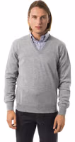 Gray Wool Men Sweater 1