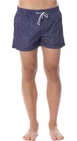Blue Polyester Men's Swim Trunk 1