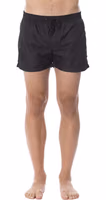 Black Polyester Men's Swimshorts 1