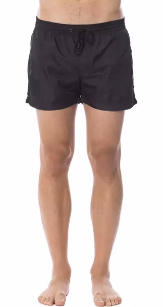 Black Polyester Men's Swimshorts