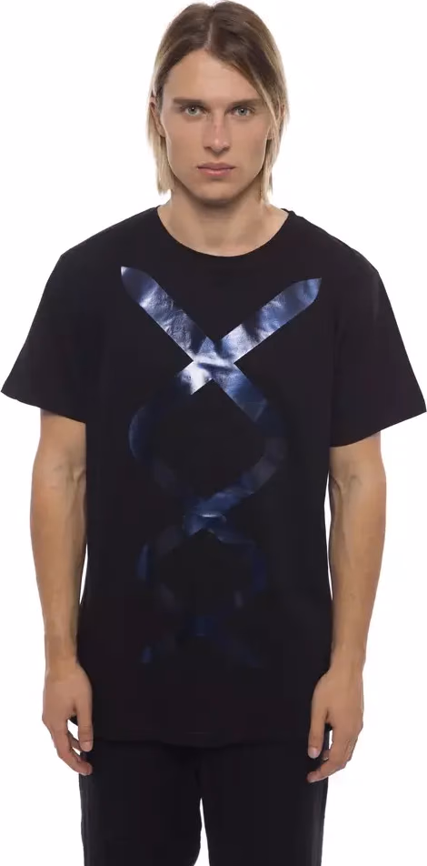 Black Cotton Men T-Shirt
