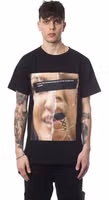Black Cotton Men T-Shirt 1