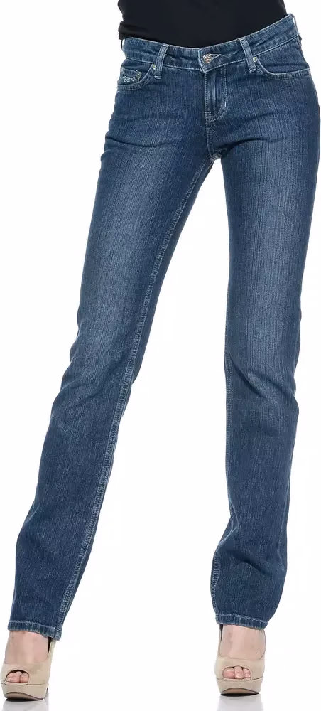 Blue Cotton Women Jeans