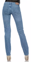 Light Blue Cotton Women Jeans 2